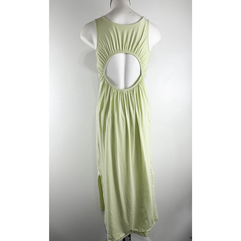 LULULEMON PIMA COTTON OPEN BACK MIDI DRESS, Dewy Green Outdoor Comfort - Picture 4 of 5